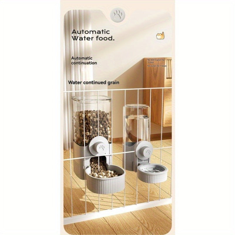 Hanging Cage Pet Water Dispenser & Automatic Feeder – No-Drip Gravity Feed Bowl for Rabbits, Guinea Pigs, Hamsters & Small Animals |