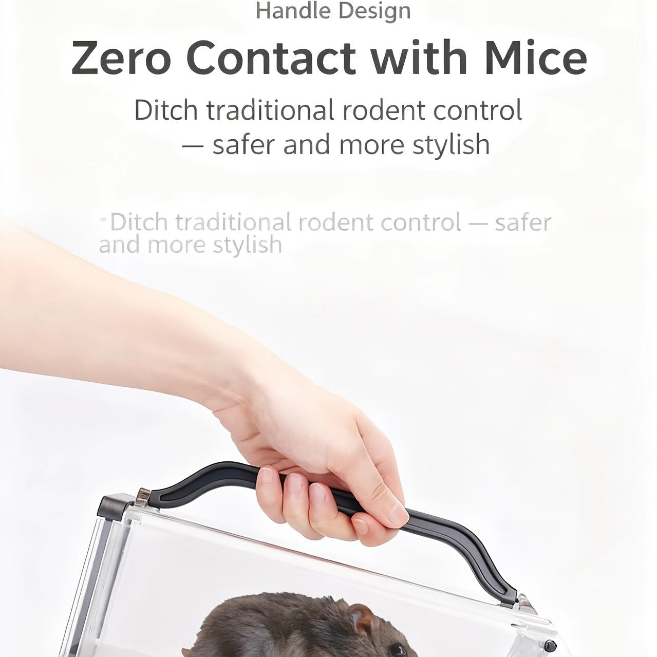 Mouse Trap Live Catch – Transparent Continuous Capture Rodent Trap for Indoor Home, Kitchen, Garage & Outdoor Use