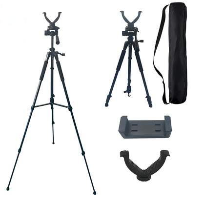Adjustable V-Shape Shooting Tripod Stand 21-59 Inch, Heavy Duty Rifle Gun Rest Tripod for Outdoor Hunting Shooting Practice Photography