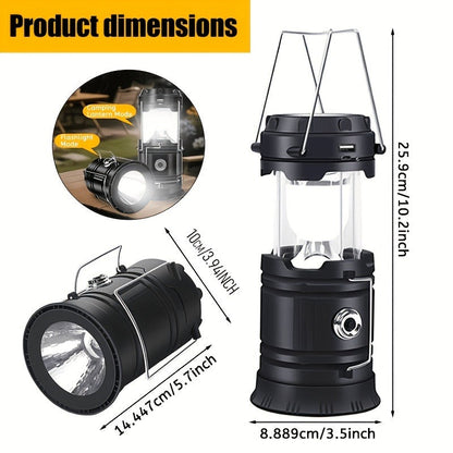 Collapsible Camping Lantern Rechargeable Bulk Set – Foldable USB LED Pendant Light for Camping, Power Outages & Emergency Survival