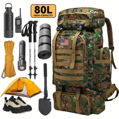Tall Flap-Top Tactical Rucksack with Lower Utility Pouch and Eleven Color or Camouflage Options