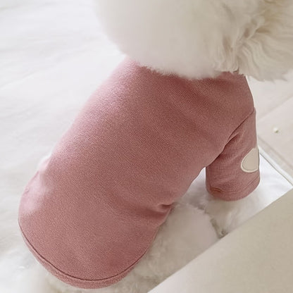 Dog Fleece Shirt 3-Pack Heart Print Spring Summer Base Layer – Thin Two-Legged Pet Clothes for Teddy, Bichon Frise & Small Medium Dogs