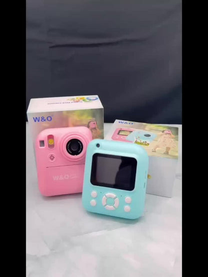Instant Print Camera for Kids 48MP with Print Paper 32G TF Card 1080P FHD Video Flash MP4 Puzzle Game for a Home Lash Beauty Routine