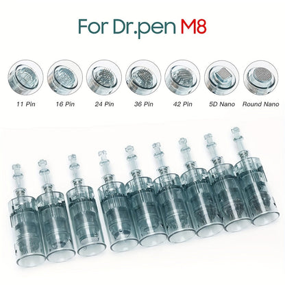 Dr. Pen M8 Replacement Cartridges 25Pcs - 16/36 Pins & Round Nano for Entryways, Bedrooms and Living Spaces