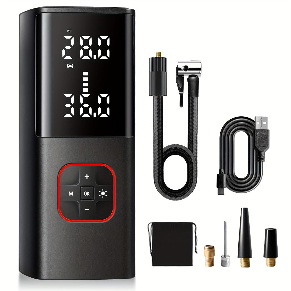 Portable Tire Inflator Air Compressor - 160 PSI 20000mAh Cordless Tire Pump 4X Faster with LED Light for Car