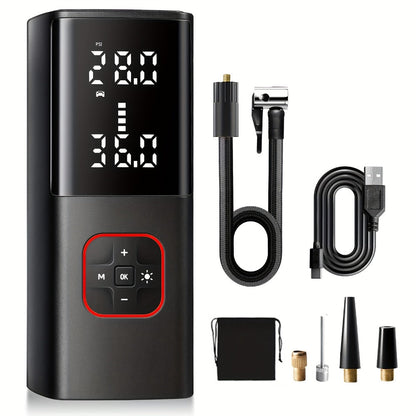 Portable Tire Inflator Air Compressor - 160 PSI 20000mAh Cordless Tire Pump 4X Faster with LED Light for Car
