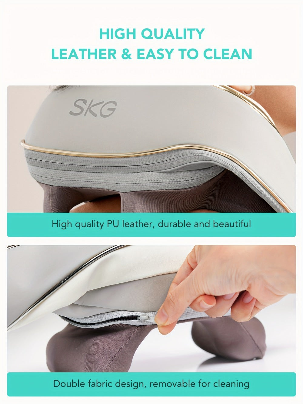 Neck Massager with Heat, 6D Shiatsu Cordless Deep Kneading Electric Massager for Neck, Shoulder, Back & Waist