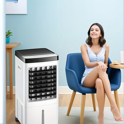 Portable Air Conditioner Evaporative Air Cooler with Remote, 40Hrs Cooling, 2.6 Gal Tank, 3 Speeds