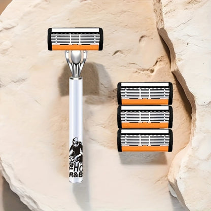 Double Edge Safety Razor Set for Men 72 Blades & 2 Non-Slip Metal Handles – Classic Ultra-Sharp Replaceable Blades for Smooth Close Shave