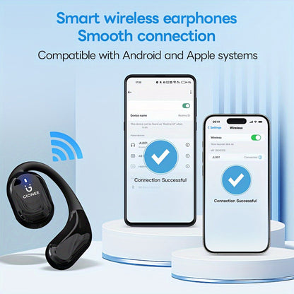 Gionee 90° Suspension Sport Earhook Wireless Earphones, Digital Display Charging Case Noise Cancelling HD Sound