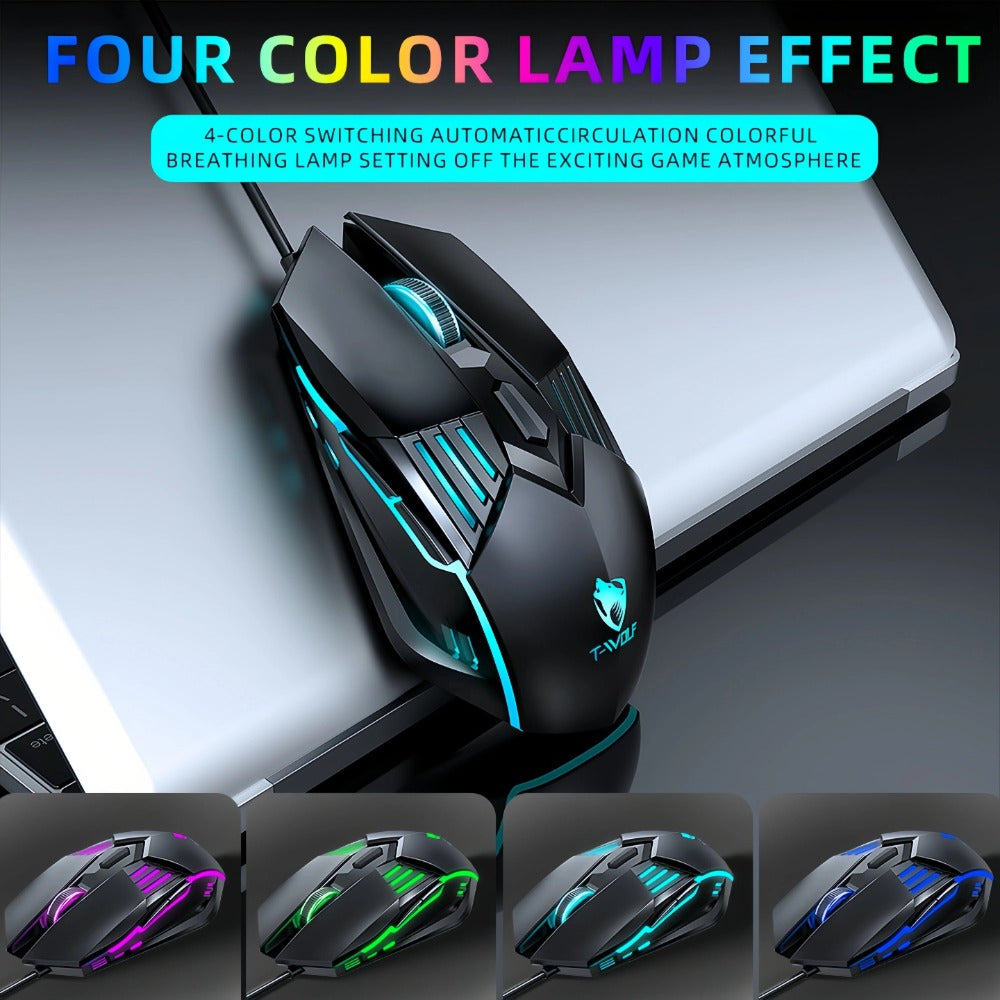 Programmable RGB Gaming Mouse Wired Pro-Grade with Turbo Click Multi-Mode DPI Sensitivity Dynamic for an Everyday Personal Care Routine