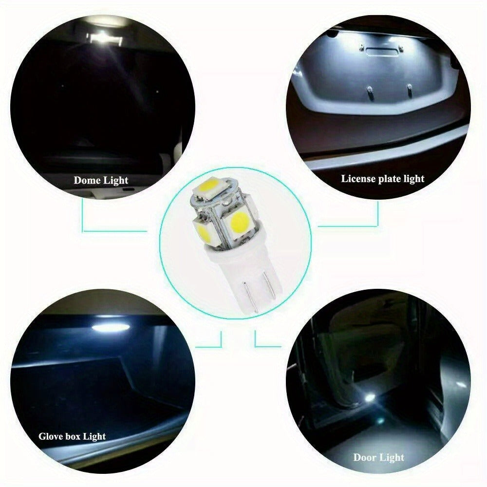 LED Car Interior Light Bulbs 40PCS W5W 168 6000K Cold White – Width Indicator Reading Roof Dome Lamp Replacement Set