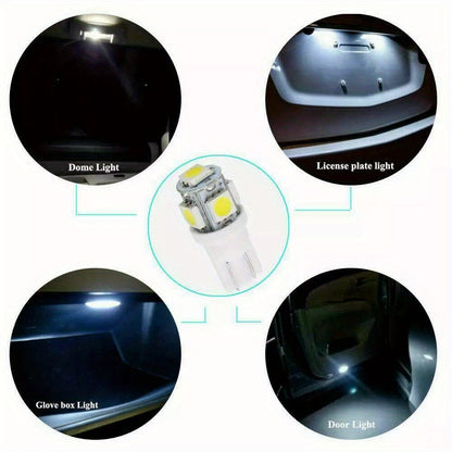 LED Car Interior Light Bulbs 40PCS W5W 168 6000K Cold White – Width Indicator Reading Roof Dome Lamp Replacement Set