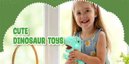 Plush Toy Light-Up Tyrannosaurus Rex with Music or No-Music choices Choices and Soft Fabric