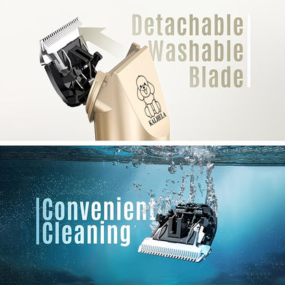 Pet Hair Trimmer USB Rechargeable Wireless Clipper for Dogs & Cats – Low Noise Electric Grooming Scissors, Lithium Battery