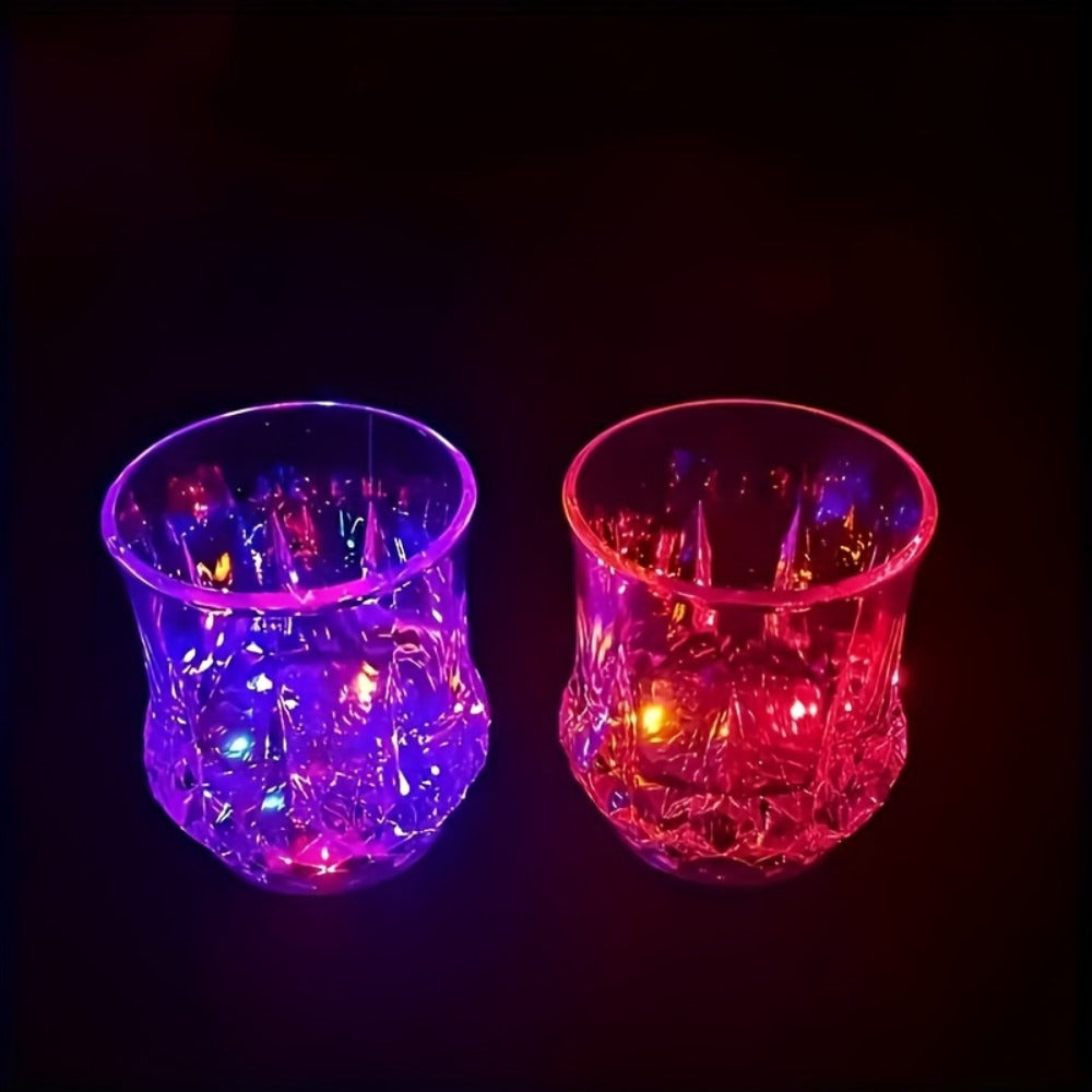 LED Light-Up Cups Glow in the Dark, Pineapple Induction Party Cups for Birthday Christmas Disco Valentine's Day (6.76oz)
