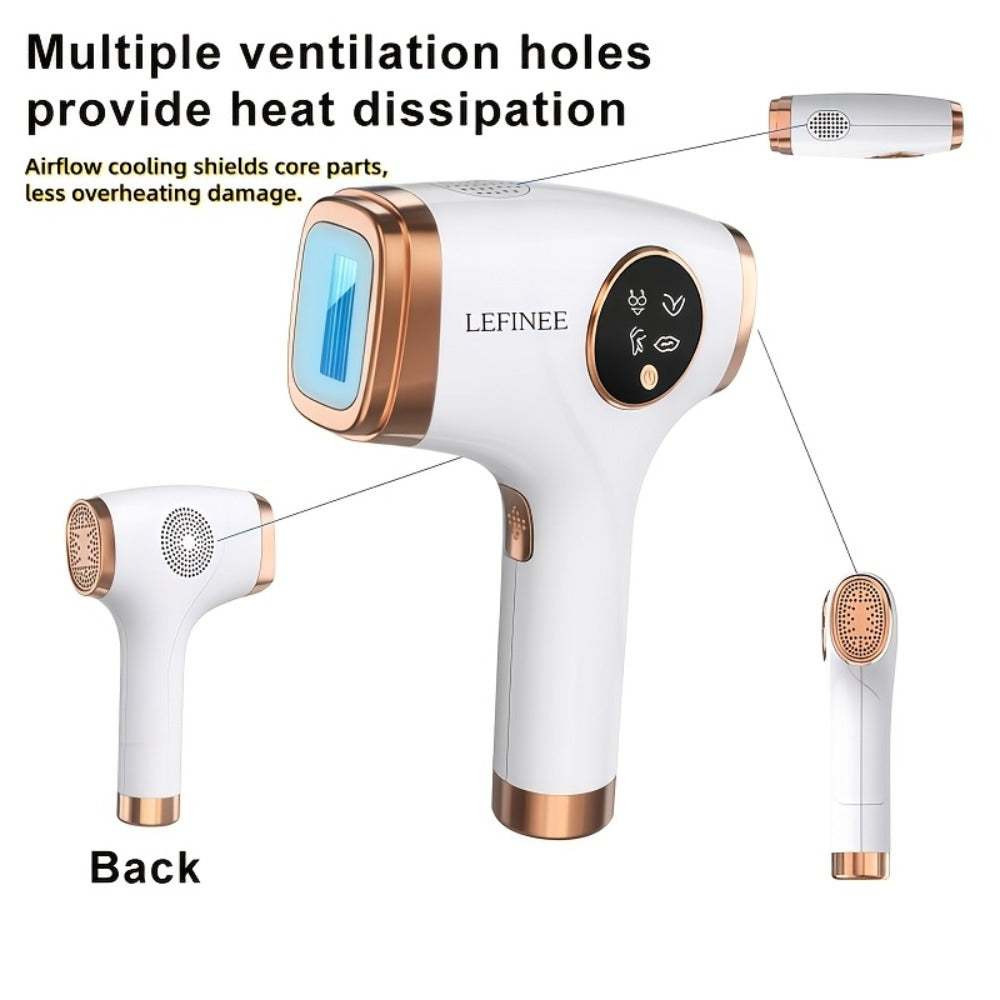 IPL Hair Removal Device 999900 Flashes 3-in-1 At-Home Laser Hair Remover for Women Men for Everyday Face, Beard and Body Grooming
