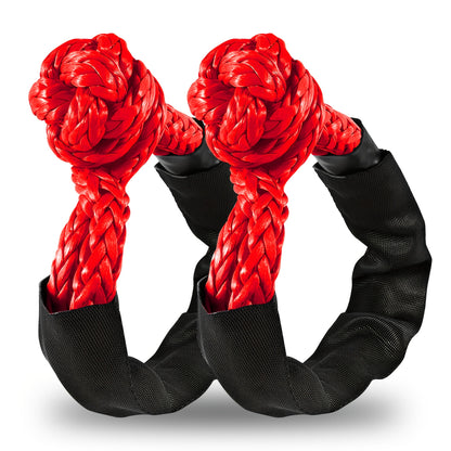 Soft Shackle 41, 000 lb Breaking Strength Synthetic UHMWPE Recovery Rope with Protective Sleeve – Heavy Duty Tow Shackle for Off-Road Truck