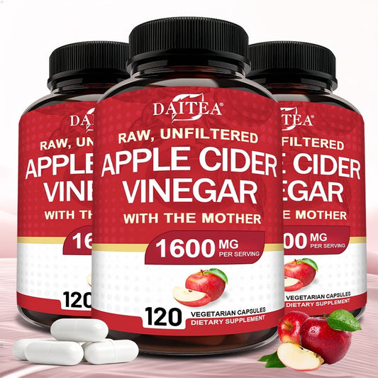 Apple Cider Vinegar Capsules 1600mg with Vitamin & Mineral Blend, Digestion for Bath Time, Home Spa and Personal Care