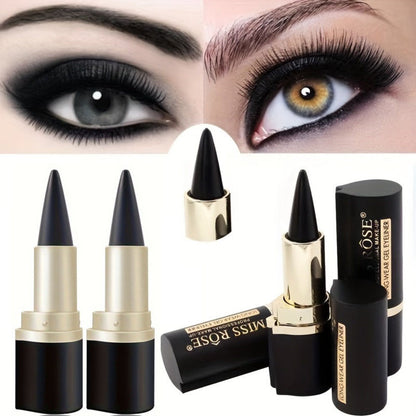 Creamy Gel Eyeliner Pencil Set 3pcs Black Waterproof Sweat-Resistant Smudge-Proof Matte Eye Liner