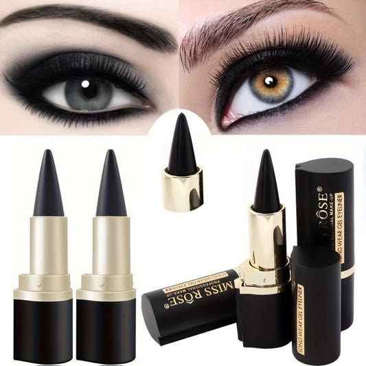 Creamy Gel Eyeliner Pencil Set 3pcs Black Waterproof Sweat-Resistant Smudge-Proof Matte Eye Liner