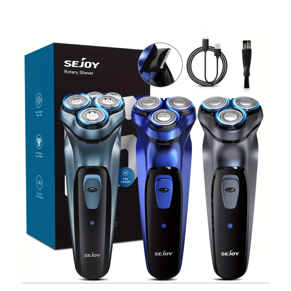 Cordless Electric Razor for Men Rechargeable Fast Charging Washable Heads Face Shaver – Smooth Close Shave Portable Electric Shaving Machine