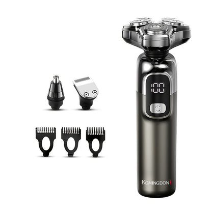 Rotary Shaver for Men 3-in-1 Cordless Rechargeable Electric Razor - Floating Head Wet Dry Shaver