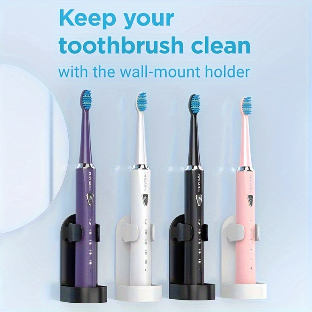 H7 Sonic Electric Toothbrush Kit in Pink, Black or Purple with Six Brush Heads and Travel Case
