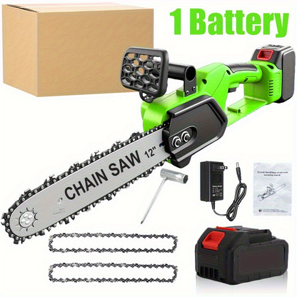 Cordless Chainsaw Brushless Battery for Garden, Patio and Yard Use, with the Listed Configuration