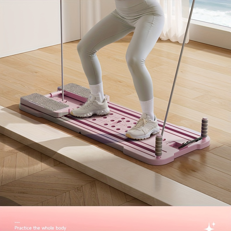 Portable Pilates Reformer Board 9-in-1 – Foldable Ab Wheel & Push-Up Workout Machine for Full Body Core Training