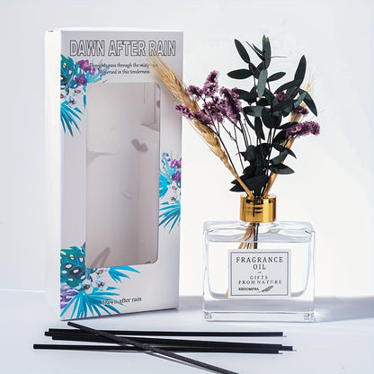 Reed Diffuser Set with Real Flowers - 4.05 oz 120ml Scented Home Fragrance Aromatherapy for Entryways, Bedrooms and Living Spaces