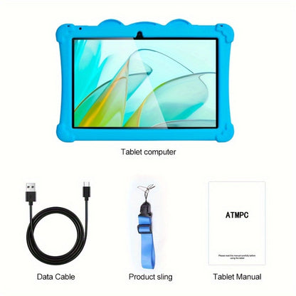 Kids Tablet 10 Inch with Android 13, 3GB RAM, 32GB Built-In Storage, Dual-Band WiFi and Protective Case
