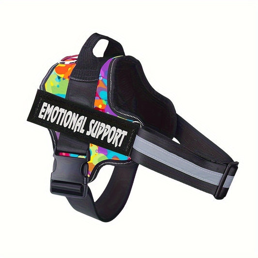 Emotional Support Dog Harness No-Pull Reflective Vest with Handle – Adjustable No-Choke ESA Pet Harness for Easy Walking & Training