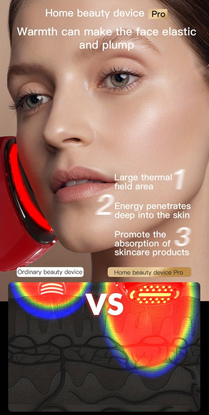 Handheld Beauty Device 3-in-1 Skincare Modes - USB Rechargeable Facial Care Tool with Color Light Therapy