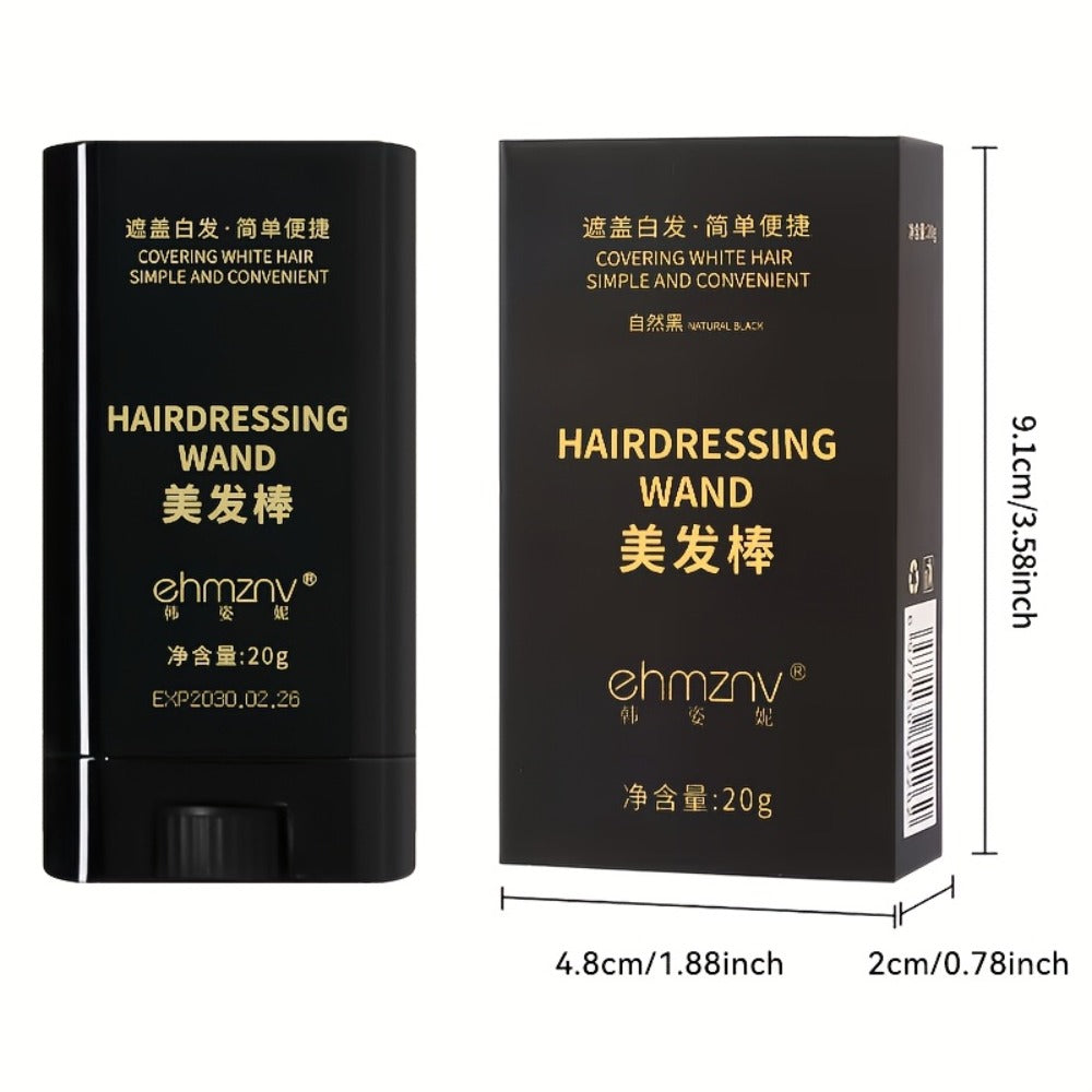 Gray Root Coverage Hair Color Stick with Comb – Waterproof Sweat-Resistant Instant Root Touch Up, Plant-Based Squalane Formula