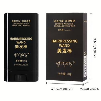 Gray Root Coverage Hair Color Stick with Comb – Waterproof Sweat-Resistant Instant Root Touch Up, Plant-Based Squalane Formula