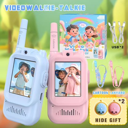 2-Pack Kids Walkie Talkie Toy 2.4GHz, Video Call, Voice Changer & HD Camera, Long-Range Wireless Communication