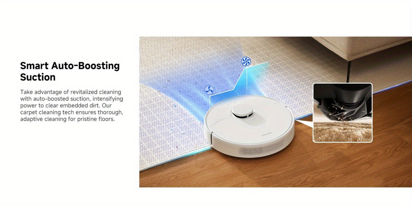 Dreame D10 Plus Gen 2 Self-Emptying Robot Vacuum & Mop Refurbished, 6000Pa Suction, 90-Day Base, LiDAR Navigation