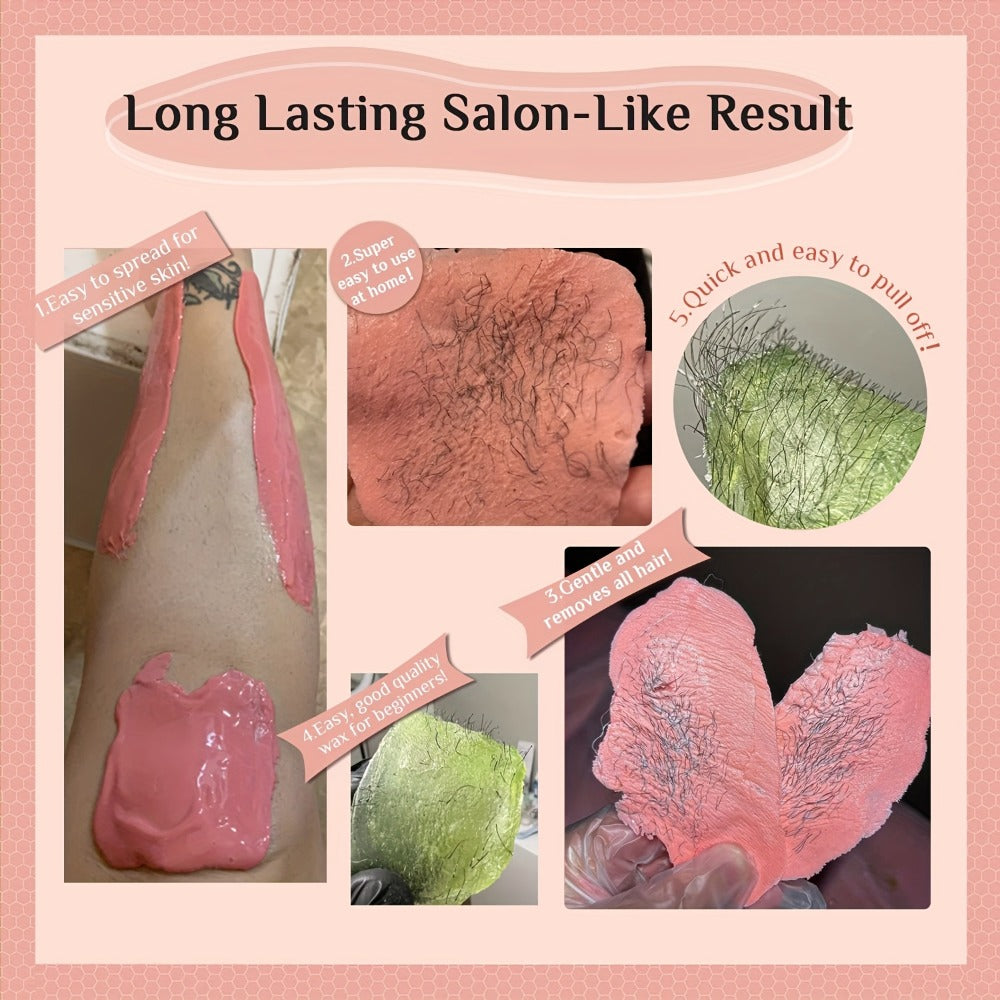 Hard Wax Beads 1000g for At Home Hair Removal, Six Color Choices for Face and Body Waxing for Women and Men