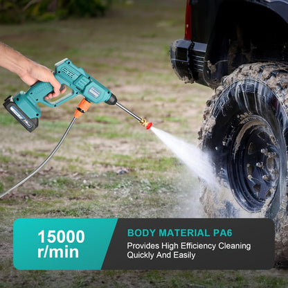 Car Pressure Washer with 500 PSI Listing, 6-in-1 Spray Nozzle, 5m Hose and One or Two Batteries