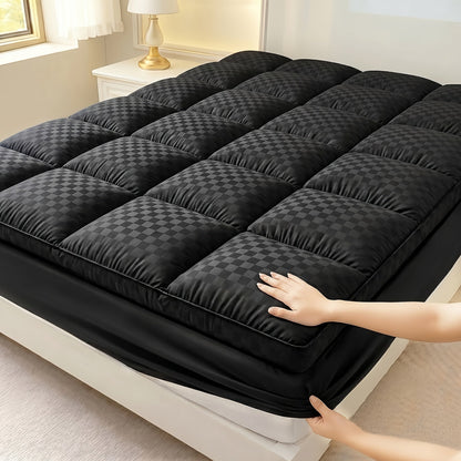 Mattress Topper 1000GSM Quilted Pillow Top with Fitted Deep-Pocket Skirt in Four Bed Sizes