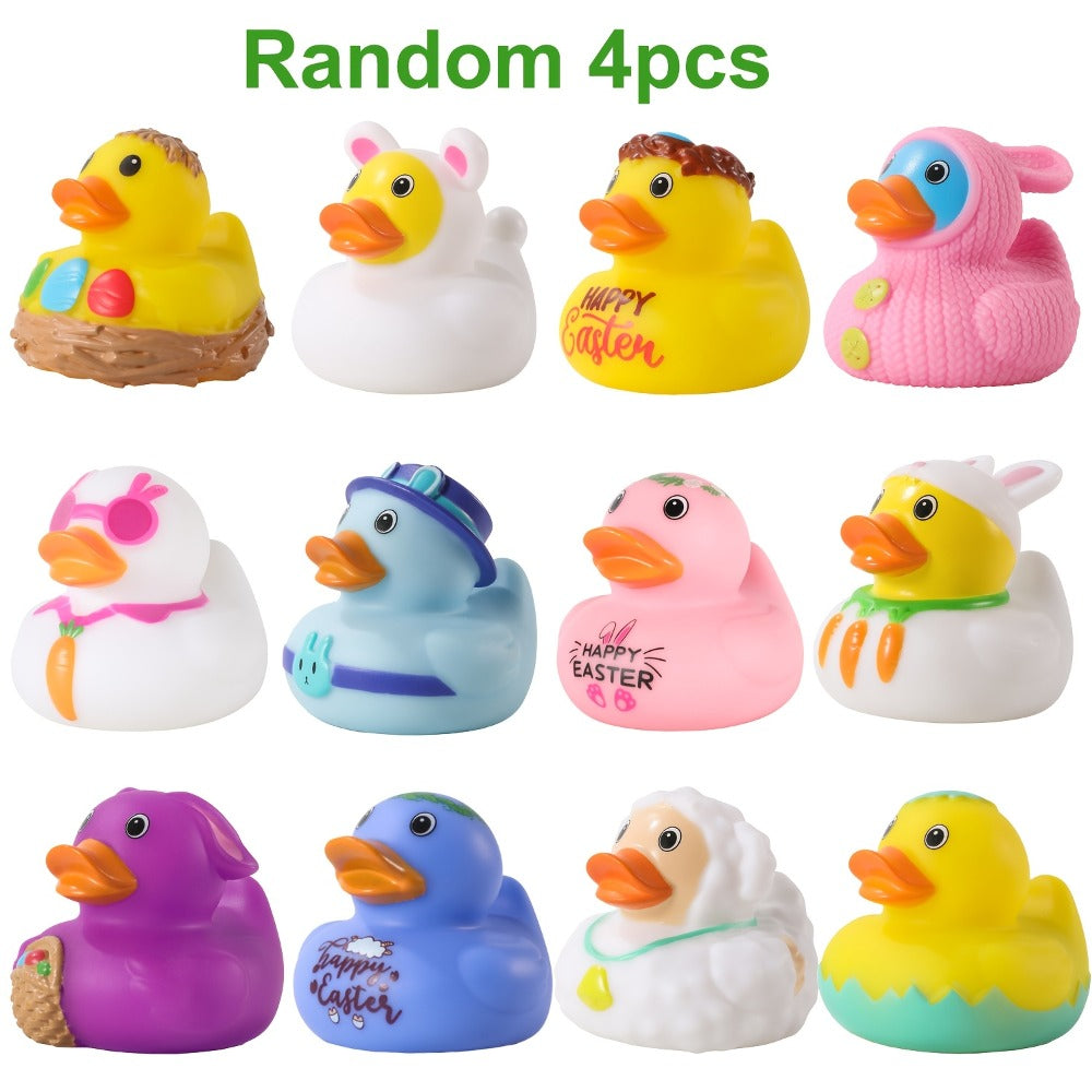 Light Up Duck Bath Toys for Toddlers, Color-Changing Floating Rubber Ducks, Sensory Water Bath Time Toys for Boys & Girls