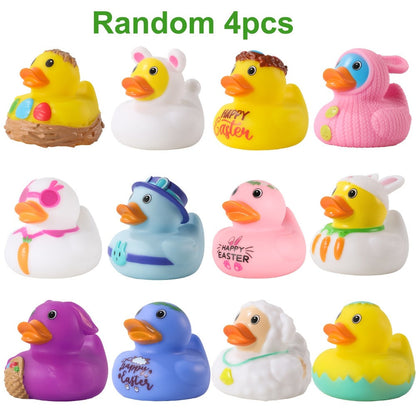 Light Up Duck Bath Toys for Toddlers, Color-Changing Floating Rubber Ducks, Sensory Water Bath Time Toys for Boys & Girls