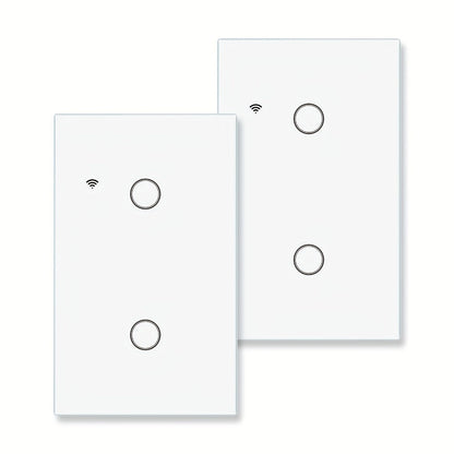 No Neutral Wire Smart Touch Wall Switch MOES WiFi 1/2/3 Gang Single Fire, Works with Alexa & Google Home