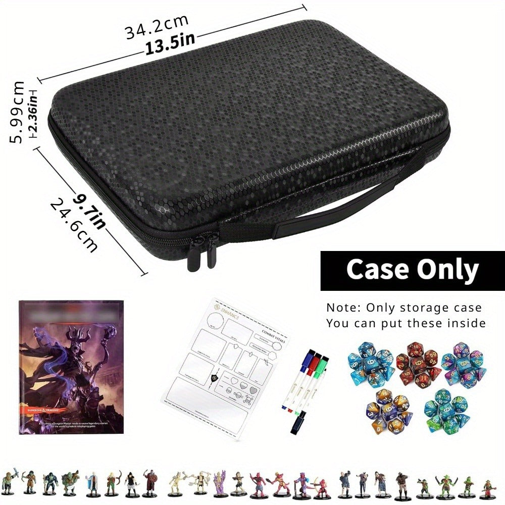 DnD Dice Tray & Storage Box for D&D RPG MTG Tabletop Games – Polyhedral Dice Rolling Tray Organizer Case for Dungeons & Dragons, Pathfinder