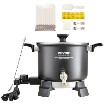 Wax Melter for Candle Making 5.5L Large Electric Wax Melting Pot with Easy Pour Spout, 1200W Fast Heating