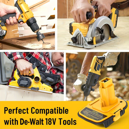 Battery Adapter DM18D DeWalt 18V to 20V Converter with USB Port Compatible with DeWalt 20V for Entryways, Bedrooms and Living Spaces