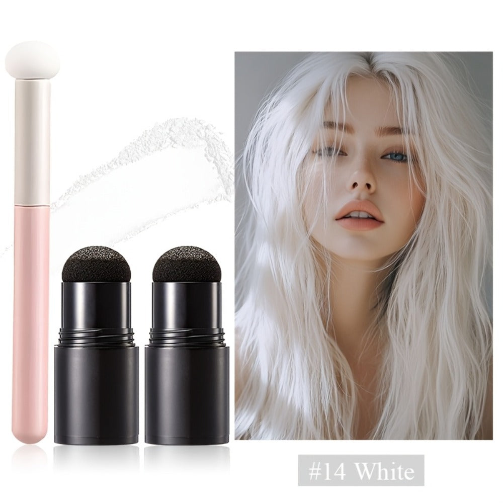 Root Touch Up Powder Stick with Brush – Instant Hair Root Concealer & Eyebrow Filler | Concentrated Paste Formula for Targeted Gray Coverage