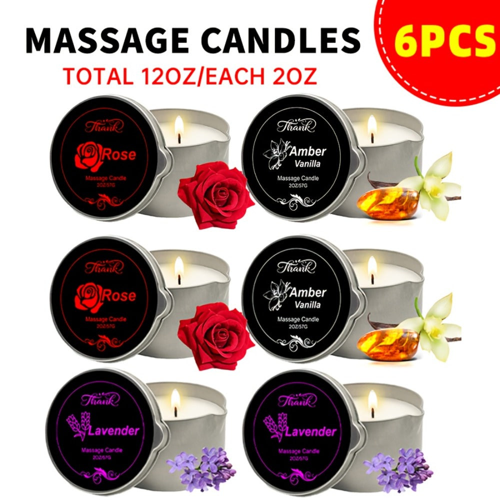 Scented Massage Candle 2-in-1 Soy Wax Essential Oil Body Lotion 20+ Scents 1pc 2pcs 6pcs Spa Nail Salon Pedicure Wedding Valentine Christmas