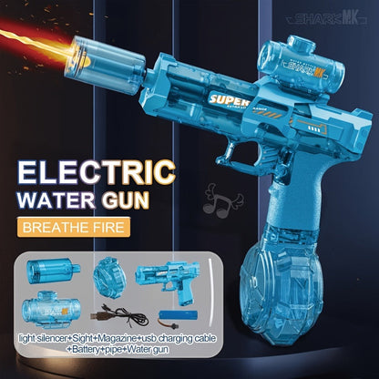 Kids Electric Water Gun with Large, Squirt Blaster for Boys & Girls, Outdoor Summer Toy for Swimming Pool Beach Lawn Backyard